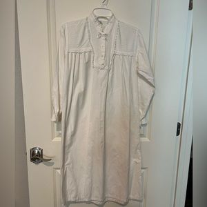 Vintage White All Cotton Long Nightgown